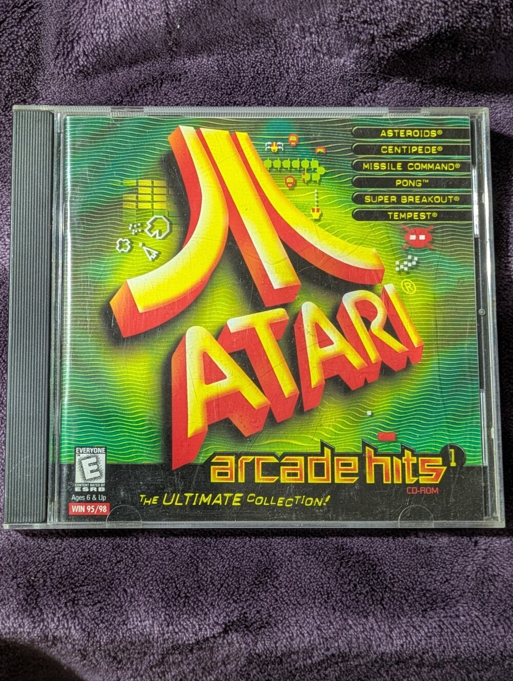 ATARI ARCADE HITS🔥 Authentic Hasbro 1999 PC Game/CD ROM👉Windows 95/98 | CIB